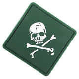 Maxbell 3D Skull Tactical Army Morale PVC Rubber Patch Fastener Green - Aladdin Shoppers