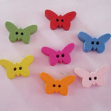 Maxbell 100pcs Mixed Butterfly Wooden Buttons 2 Holes Sewing Scrapbooking DIY Craft - Aladdin Shoppers