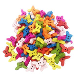 Maxbell 100pcs Mixed Butterfly Wooden Buttons 2 Holes Sewing Scrapbooking DIY Craft - Aladdin Shoppers