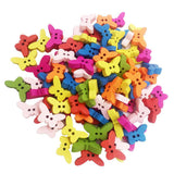 Maxbell 100pcs Mixed Butterfly Wooden Buttons 2 Holes Sewing Scrapbooking DIY Craft - Aladdin Shoppers