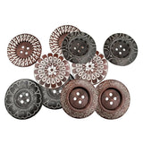 Maxbell 20cs Mixed Wooden 4 Holes Painted Sewing Buttons Craft DIY Scrapbooking