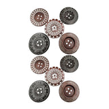 Maxbell 20cs Mixed Wooden 4 Holes Painted Sewing Buttons Craft DIY Scrapbooking