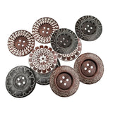 Maxbell 20cs Mixed Wooden 4 Holes Painted Sewing Buttons Craft DIY Scrapbooking