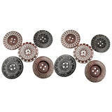 Maxbell 20cs Mixed Wooden 4 Holes Painted Sewing Buttons Craft DIY Scrapbooking
