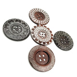 Maxbell 20cs Mixed Wooden 4 Holes Painted Sewing Buttons Craft DIY Scrapbooking