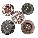 Maxbell 20cs Mixed Wooden 4 Holes Painted Sewing Buttons Craft DIY Scrapbooking