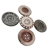 Maxbell 20cs Mixed Wooden 4 Holes Painted Sewing Buttons Craft DIY Scrapbooking