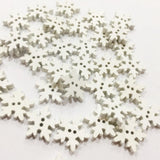 Maxbell 100Pcs White 2 Holes Snowflake Wooden Buttons for DIY Sewing Accessories - Aladdin Shoppers