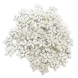 Maxbell 100Pcs White 2 Holes Snowflake Wooden Buttons for DIY Sewing Accessories - Aladdin Shoppers