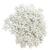 Maxbell 100Pcs White 2 Holes Snowflake Wooden Buttons for DIY Sewing Accessories - Aladdin Shoppers