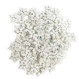 Maxbell 100Pcs White 2 Holes Snowflake Wooden Buttons for DIY Sewing Accessories - Aladdin Shoppers