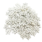 Maxbell 100Pcs White 2 Holes Snowflake Wooden Buttons for DIY Sewing Accessories - Aladdin Shoppers