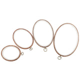 Maxbell 2xPlastic Oval Cross Stitch Hoops Needlework Embroidery Sewing Hoop 12x15cm