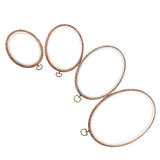 Maxbell 2xPlastic Oval Cross Stitch Hoops Needlework Embroidery Sewing Hoop 12x15cm