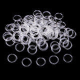 Maxbell 100pcs Nylon Lingerie Hardware Sewing Clip Hook Eye 15mm for Bra Strap Claer