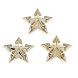 Maxbell 100 Sets Plastic Star Studs Rivets Snap Fasteners for Clothes Decor Gold