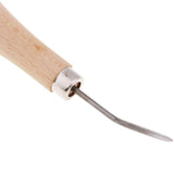 Maxbell 4 Pieces Wooden Handle Leather Stitcher Sewing Steel Awl for Leather Crafts