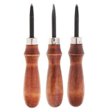 Maxbell 3pcs Leathercraft Edge Beveler Skiving Craft Tool Keen for Leather Craft