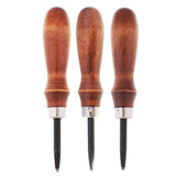 Maxbell 3pcs Leathercraft Edge Beveler Skiving Craft Tool with 2pcs Grinding Head