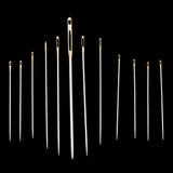 Maxbell 12Pcs/set Steel Hand Sewing Needles for Embroidery Cross Stitch Gold Eye