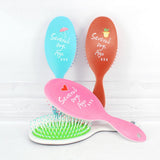 Maxbell Maxbell Fashion English Letter Hairbrush Round Hair Brush Straightener Comb Black