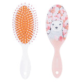 Maxbell Maxbell 1 Piece Cute Cartoon Pattern Hair Brush Plastic Massage Comb for Girl Pink