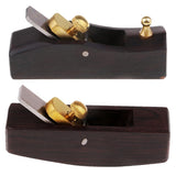 Maxbell 2pcs Leathercraft Wood Flat Curved Sole Skiver Plane Safety Skife Cutter