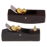 Maxbell 2pcs Leathercraft Wood Flat Curved Sole Skiver Plane Safety Skife Cutter