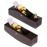 Maxbell 2pcs Leathercraft Wood Flat Curved Sole Skiver Plane Safety Skife Cutter