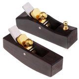 Maxbell 2pcs Leathercraft Wood Flat Curved Sole Skiver Plane Safety Skife Cutter