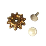 Maxbell 20 Sets Pearl Sunflower Studs Rivets Spikes for DIY Shoes Bags Decor 14mm