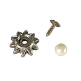 Maxbell 20 Sets Pearl Sunflower Studs Rivets Spikes for DIY Shoes Bags Decor 14mm