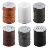 2 Roll Waxed Polyester Braided Thread with Beeswax for Leather Craft Sewing
