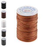 2 Roll Waxed Polyester Braided Thread with Beeswax for Leather Craft Sewing