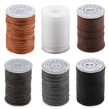 2 Roll Waxed Polyester Braided Thread with Beeswax for Leather Craft Sewing