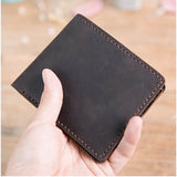 Maxbell DIY Leather Purse Kit Leather Blanks Set for Making Bifold Wallet Coffee