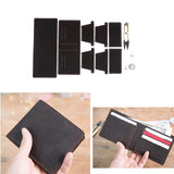 Maxbell DIY Leather Purse Kit Leather Blanks Set for Making Bifold Wallet Coffee