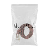 Maxbell Retro Men Woven Hollowed-out Adjustable Waist Belt Waistband Light Coffee