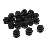 Maxbell 20pcs Plastic Non-slip Double Hole String Cord Locks for Shoelace Bag Decor