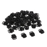Maxbell 200pcs Plastic Toggle Spring Clasp Stop Single Hole Cord Locks
