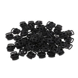 Maxbell 200pcs Plastic Toggle Spring Clasp Stop Single Hole Cord Locks