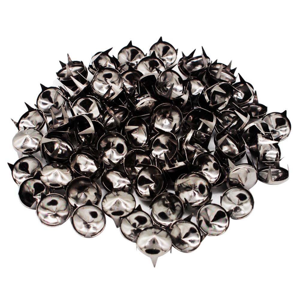 Maxbell 100Pcs Alloy Studs Rivets Cone Punk Goth Biker Shoes Leather Jacket Craft