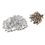 Maxbell 100 Set Plastic Star Press Studs Rivets Snap Fasteners for Leather Craft 9mm