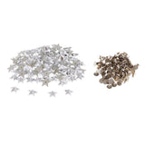 Maxbell 100 Set Plastic Star Press Studs Rivets Snap Fasteners for Leather Craft 9mm