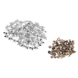 Maxbell 100 Set Plastic Star Press Studs Rivets Snap Fasteners for Leather Craft 9mm