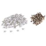 Maxbell 100 Set Plastic Star Press Studs Rivets Snap Fasteners for Leather Craft 9mm