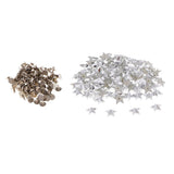 Maxbell 100 Set Plastic Star Press Studs Rivets Snap Fasteners for Leather Craft 9mm