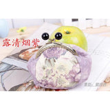 Maxbell DIY Purse Sewing Material Handmade Fabric Bag Embroidery Kit Light Purple
