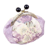 Maxbell DIY Purse Sewing Material Handmade Fabric Bag Embroidery Kit Light Purple