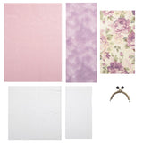Maxbell DIY Purse Sewing Material Handmade Fabric Bag Embroidery Kit Light Purple